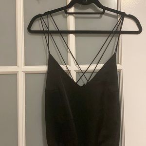 *SALE ALL CLOTHING $10* Missguided satin strappy bodysuit, sz 4